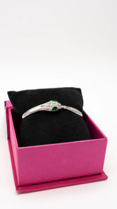 Royal Serpent Silver Bangle